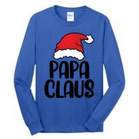 Papa Claus Family Matching Christmas Father Santa Dad Gift Tall Long Sleeve T-Shirt