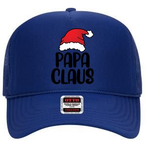 Papa Claus Family Matching Christmas Father Santa Dad Gift High Crown Mesh Back Trucker Hat