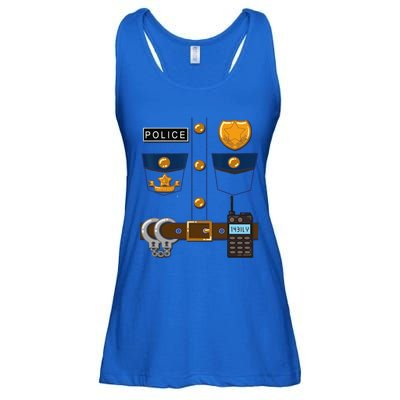 Policeman Costume Funny Halloween Police Officer Ladies Essential Flowy Tank