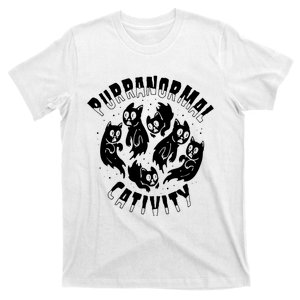 Purranormal Cativity Funny Ghost Cats Halloween Gift T-Shirt