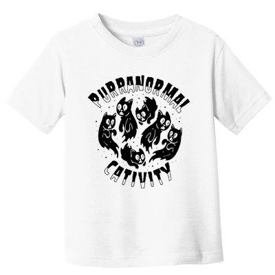 Purranormal Cativity Funny Ghost Cats Halloween Gift Toddler T-Shirt