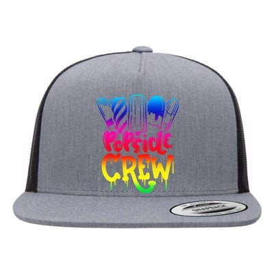 Popsicle Crew Fun Summertime Ice Lolly Summer Treats Flat Bill Trucker Hat