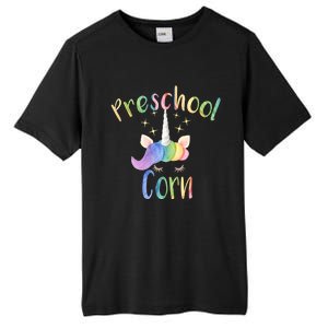 Preschool Corn Fun Unicorn Preschool Teacher Back To School Great Gift Tall Fusion ChromaSoft Performance T-Shirt