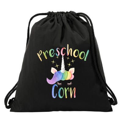 Preschool Corn Fun Unicorn Preschool Teacher Back To School Great Gift Drawstring Bag
