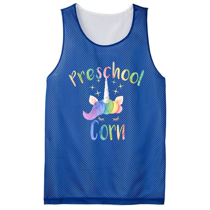 Preschool Corn Fun Unicorn Preschool Teacher Back To School Great Gift Mesh Reversible Basketball Jersey Tank