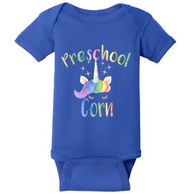 Preschool Corn Fun Unicorn Preschool Teacher Back To School Great Gift Baby Bodysuit