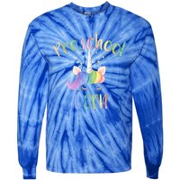 Preschool Corn Fun Unicorn Preschool Teacher Back To School Great Gift Tie-Dye Long Sleeve Shirt