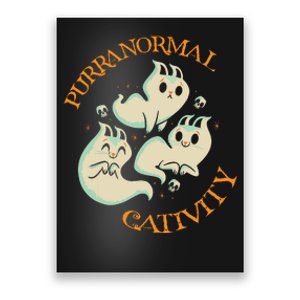 Purranormal Cativity Funny Halloween Costume Ghost Cats Gift Poster