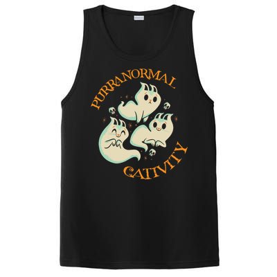 Purranormal Cativity Funny Halloween Costume Ghost Cats Gift PosiCharge Competitor Tank