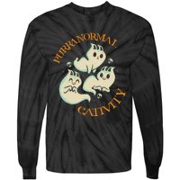 Purranormal Cativity Funny Halloween Costume Ghost Cats Gift Tie-Dye Long Sleeve Shirt