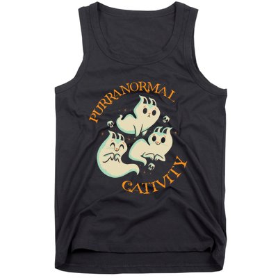 Purranormal Cativity Funny Halloween Costume Ghost Cats Gift Tank Top