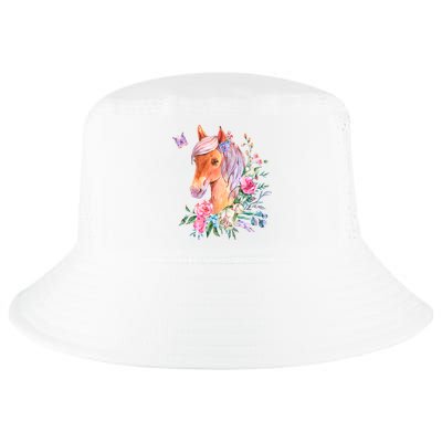 Pretty Colorful Flower Nature Horse Cool Comfort Performance Bucket Hat