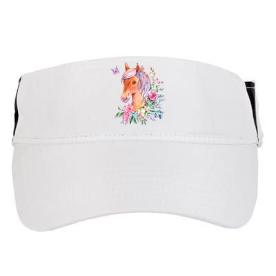 Pretty Colorful Flower Nature Horse Adult Drive Performance Visor