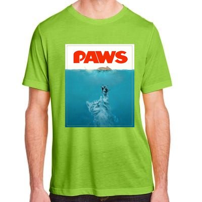 Paws Cat Funny , Kitten Movie Poster Parody Adult ChromaSoft Performance T-Shirt