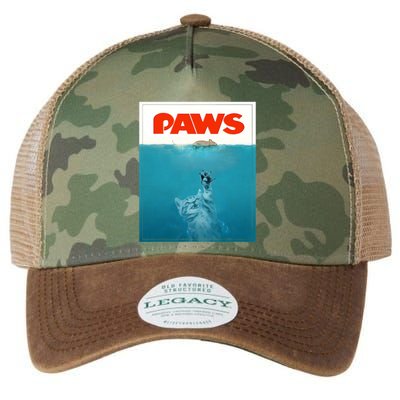 Paws Cat Funny , Kitten Movie Poster Parody Legacy Tie Dye Trucker Hat