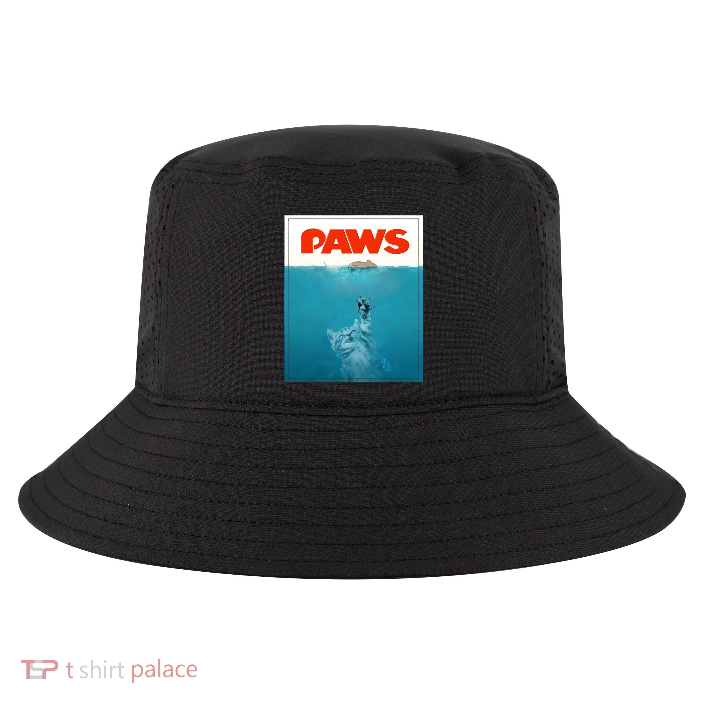 Paws Cat Funny , Kitten Movie Poster Parody Cool Comfort Performance Bucket Hat