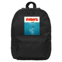 Paws Cat Funny , Kitten Movie Poster Parody 16 in Basic Backpack