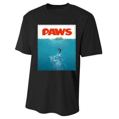 Paws Cat Funny , Kitten Movie Poster Parody Performance Sprint T-Shirt