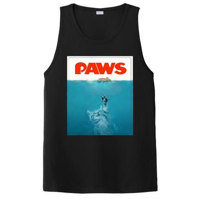 Paws Cat Funny , Kitten Movie Poster Parody PosiCharge Competitor Tank