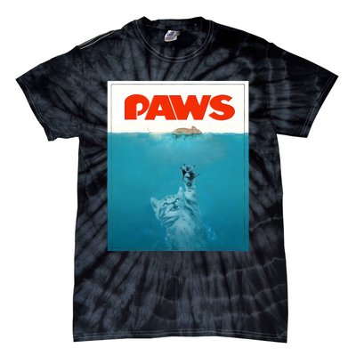 Paws Cat Funny , Kitten Movie Poster Parody Tie-Dye T-Shirt