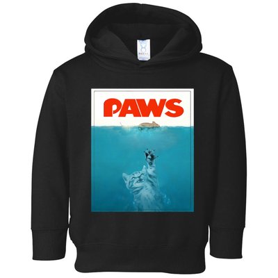 Paws Cat Funny , Kitten Movie Poster Parody Toddler Hoodie