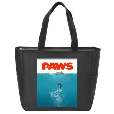 Paws Cat Funny , Kitten Movie Poster Parody Zip Tote Bag