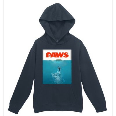 Paws Cat Funny , Kitten Movie Poster Parody Urban Pullover Hoodie