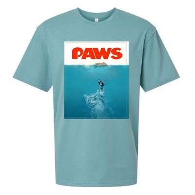 Paws Cat Funny , Kitten Movie Poster Parody Sueded Cloud Jersey T-Shirt