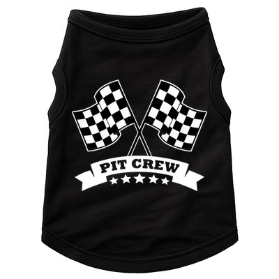 Pit Crew For Race Car Parties White Banner Doggie Tank