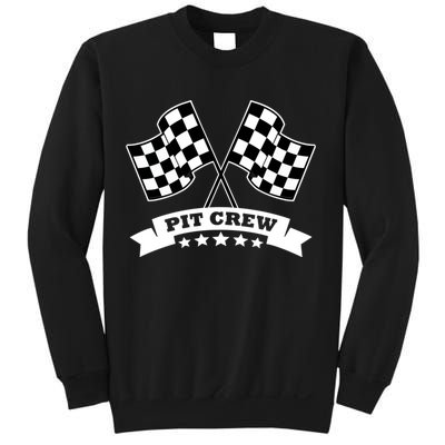 Pit Crew For Race Car Parties White Banner Sweatshirt