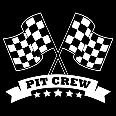 Pit Crew For Race Car Parties White Banner T-Shirt