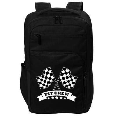 Pit Crew For Race Car Parties White Banner Impact Tech Backpack