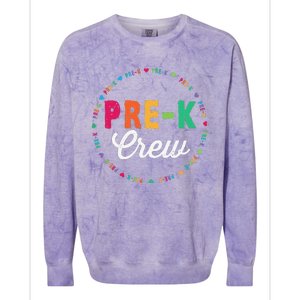 PreKindergarten Crew Funny PreK Teacher 1st Day Of School Colorblast Crewneck Sweatshirt