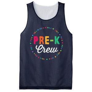 PreKindergarten Crew Funny PreK Teacher 1st Day Of School Mesh Reversible Basketball Jersey Tank