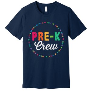 PreKindergarten Crew Funny PreK Teacher 1st Day Of School Premium T-Shirt