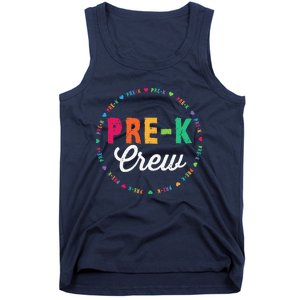 PreKindergarten Crew Funny PreK Teacher 1st Day Of School Tank Top