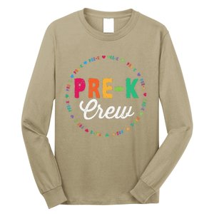 PreKindergarten Crew Funny PreK Teacher 1st Day Of School Long Sleeve Shirt