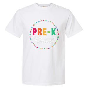 PreKindergarten Crew Funny PreK Teacher 1st Day Of School Garment-Dyed Heavyweight T-Shirt