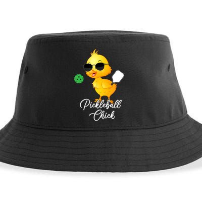Pickleball Chick, Funny Pickleball Sustainable Bucket Hat