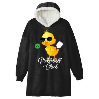 Pickleball Chick, Funny Pickleball Hooded Wearable Blanket