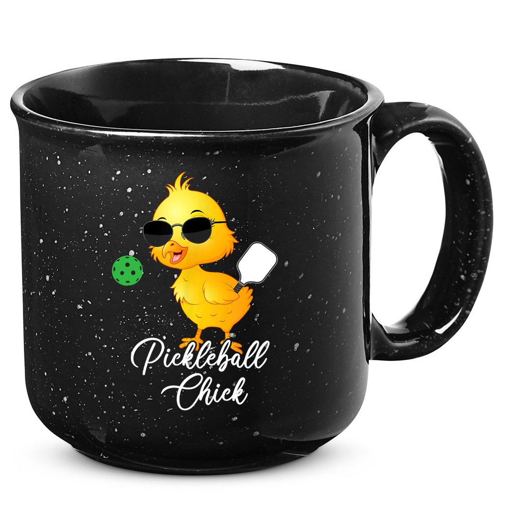 Pickleball Chick, Funny Pickleball 15oz Campfire Ceramic Mug