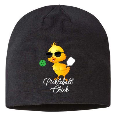 Pickleball Chick, Funny Pickleball TShirt Sustainable Beanie