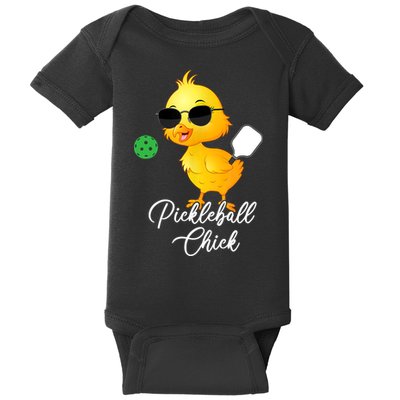 Pickleball Chick, Funny Pickleball Baby Bodysuit