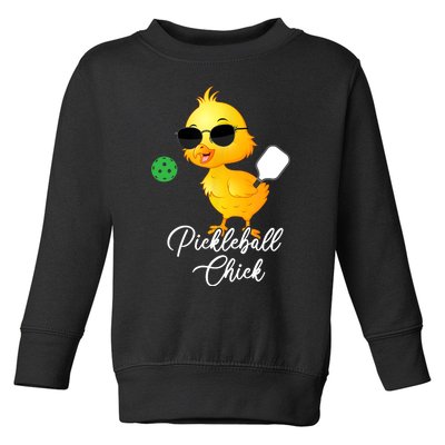 Pickleball Chick, Funny Pickleball TShirt Toddler Sweatshirt