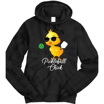 Pickleball Chick, Funny Pickleball TShirt Tie Dye Hoodie