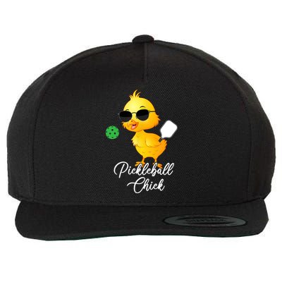 Pickleball Chick, Funny Pickleball Wool Snapback Cap