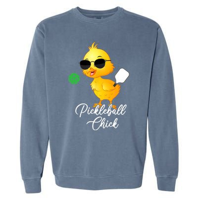 Pickleball Chick, Funny Pickleball TShirt Garment-Dyed Sweatshirt