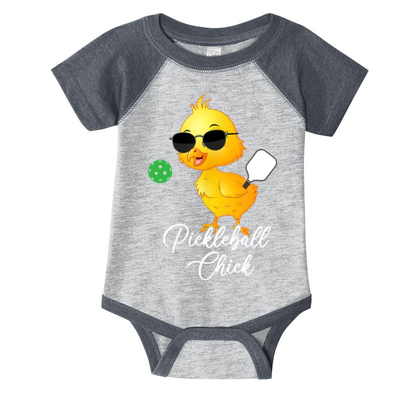 Pickleball Chick, Funny Pickleball Infant Baby Jersey Bodysuit