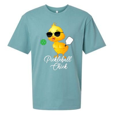 Pickleball Chick, Funny Pickleball TShirt Sueded Cloud Jersey T-Shirt