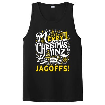 Pittsburgh Christmas Funny Yinz Jagoff Ugly PosiCharge Competitor Tank